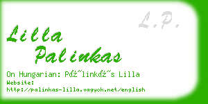 lilla palinkas business card